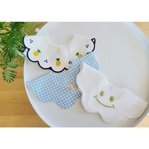 [바로배송]순면 유아 구름 턱받이 3개세트