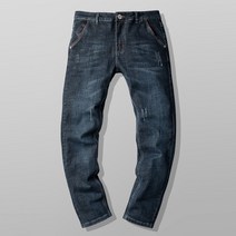 우일신 팁 스티치 남자 일자 청바지 데님