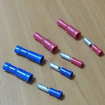 한솔전기/PG총알단자 압착단자 1.5SQ 2.5SQ 소량판매, 적색-1.5SQ 암/수 5세트
