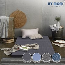 리브맘 세븐존 침대 토퍼 매트리스 7cm 멀티싱글, 04.패브릭블루