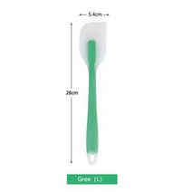 베이킹 도구 주걱 반투명 미니 실리콘 스크레이퍼 크림 내열성 주방 용품 매끄러운 장식, Green - L