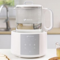 키친아트 스마트 온도조절 분유포트기 1.3L 안심살균 배앓이방지, 화이트