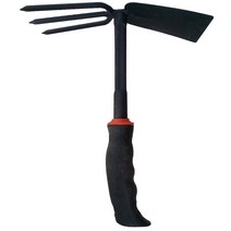 제초 철 경운기 휴대용 다 손 도구 정원 괭이 녹슬지 않는 미끄럼 방지 두 머리 포크와 내구성 굴삭기