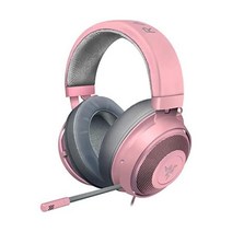 Razer Kraken 쿼츠 에디션 PC PS4 Xbox One 및 스위치용 게이밍 헤드폰 50 mm 드라이버 쿨링 젤 주입 쿠션 핑크, 핑크_크라켄 | 싱글