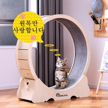 런캣 무소음 간단 설치 원목 캣휠 고양이캣휠, L(102*36*108), 자가 조립, L(102*36*108)