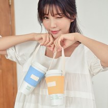 코코드림 에코 드링크백 재사용컵홀더 텀블러백 컵가방 캔버스백 휴대용, 그레이