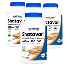 뉴트리코스트 Nutricost 샤타바리 600mg 180캡슐, 4팩