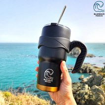 블루웨이브 대용량 스텐 텀블러 900ml, 블랙