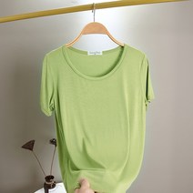 여성 라운드 모달 기본반팔티 여름티셔츠 빅사이즈 쿨티 11 color M-XXXL