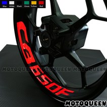 혼다cb Honda cb4X 사용자 정의 오토바이 전면 후면 Iner 바퀴 타이어 데 칼 혼다에 대 한 반사 스트라이프, 24 CBR650F Blue