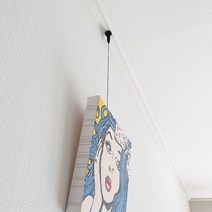 못없이액자걸기 벽에 달기 무타공 못안박고 못대신 걸이 후크 천장고리, 원뿔 소형 블랙