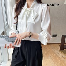 [카라] KARRA 실크터치빅리본블라우스_KB3SBL035C
