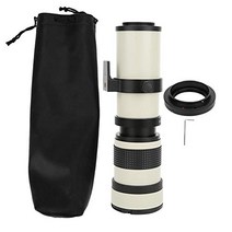 망원경 망원 렌즈 백색 420-800mm 개구 F8.3-16 완전 수동 초점 망원경 줌 캐논 EF 마운트 카메라 망원 렌즈