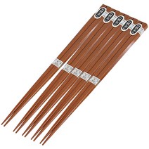 다나까 자연목 젓가락, 브라운, 5개