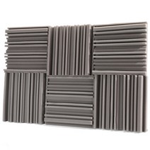 조립식판넬자재 흡음패널 방음 12/24Pcs 25x25x5cm 스튜디오 어쿠스틱 폼 패널 사운드 크리 에이 티브 불규, 07 Gray_01 12pcs, 12개