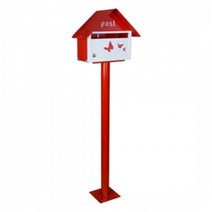 단독주택 스탠드 우편함 집모양 빨강 우체통 카페 매장 인테리어 커피숍 꽃집