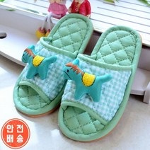 SK511준캡 아동 유아 퀼트 인형 패브릭 순면 층간소음 면실내화, A316 키즈인형패브릭면실내화 네이비_M
