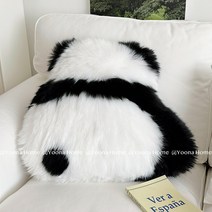 침대 램스울 방석 데코 그라데이션 양털 포인트 뽀글이 퍼쿠션 의자 럭셔리