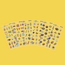 다꾸 스티커 탑구 홀로그램 인스 다이어리 노트북 일기장 감성 빈티지 스토리지 생일 디꾸 탑꾸 스티커 놀이, 술안주