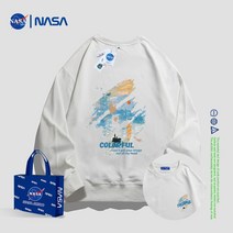 NASA 유니크 프린팅 루즈핏 맨투맨 10대 교복에어울리는 캠핑룩 여행룩 수학여행