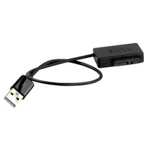 6p용 USB2.0 ~ SATA 노트북 CD-ROM 케이블 고속 전송 어댑터 케이블, black