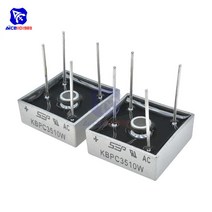 5 개/몫 브리지 정류기 다이오드 SIP 4 KBPC3510W 35A 1000V 단상 실리콘 브리지 정류기 원래 집적 회로|정류기|, 1개