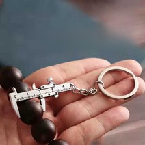 캘리퍼스 길이측정기 수동 열쇠고리 40mm, 실버