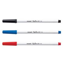 모나미 351 싸인펜 흑 청 적 12p (1타) 방명록사인펜, 1box, 적색1타