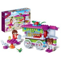 6세 여아 카페 조립블록 푸드트럭 인형놀이 어린이집 재미 7세 2세 교육용