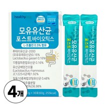 모유유산균 포스트바이오틱스 락토바실러스 가세리 람노서스 루테리 L 프롤린 함유, 60g, 60g, 4개
