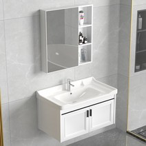 세면대하부장 세면대 하부장 이케아 셀프 미니 화장실, 51CM 하부장 거울형 포함