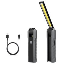 led 현장 작업등 휴대용 캠핑등 portable cob flash라이트 torch usb rechargeable work 라이트 magnetic lanterna hanging, 그레이