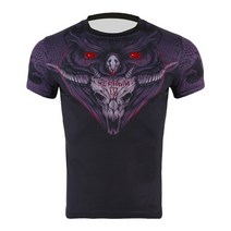 주짓수래쉬가드 도복 남자 해골 양 머리 통기성 싸움 피트니스 mma 유니폼 무에타이 의류 주짓수 rashguard 운동복 킥복싱 셔츠