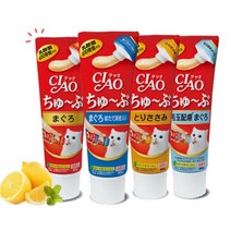 이나바 챠오츄르 챠오츄브 고양이간식 80g 파우치, 닭고기, 4개
