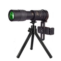 캠핑용 휴대용 초망원 렌즈 10-300X40mm 수동 초점 줌 단안 망원경 스마트폰 사진 찍기 지원, 04 inlcude Tripod Clip