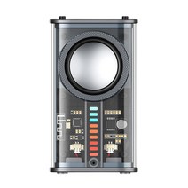 투명 메카 무선 블루투스 스피커 사운드 라이트 리듬 서브우퍼 스테레오 사이버 펑크 뮤직 센, 1PC-K07 Black