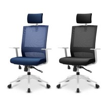 루디스 블랙 화이트 사무용 사무실 회의실 책상의자, 블랙 프레임/올컬러/오렌지