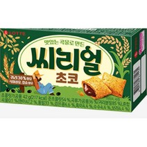 칠성 스낵바 회사간식 탕비실간식 맛있는 곡물로 만든 롯데 씨리얼 초코 간식박스 과자세트 대용량과자 42G 5개, 5세트