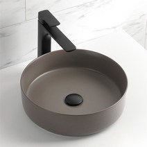 YJ-9514C(M011) 무광카키그레이 도기볼세면기세면대 세면기 세면볼 도기볼, CH 청동(멍)자동폽업, I트랩(바닥배수)