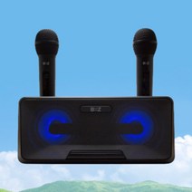 에디토 블루투스 노래방 듀얼마이크 LED 명품스피커 정격20W 최대30W 차박 캠핑 무선노래방기계 블루아이, BZ-K1010C 듀얼마이크노래방