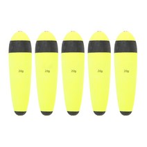 Eva Bright Colored Float 부력 부유 부동산 수직 멀티 크기 낚시 용품, 블랙 헤드 20g