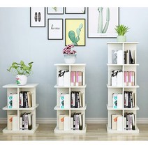 유아회전 아이교구장 서재 아이방 책꽂이 만화책 사각 회전 책장, 사각 4단