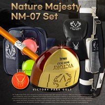 빅토리 파크골프채 NM-07 6종세트(파크골프채 골프백 파우치 볼빅공 볼마커 볼홀더), 황갈색, 레드&블랙, 레드