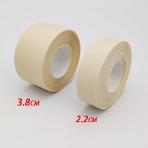 접착제 몰딩 실리콘 3.2M 방수 씰링 테이프 욕실 스트립 샤워 싱크 PVC 자기 접착 실란트 벽 스티커, 02 3.8cm, 06 Beige