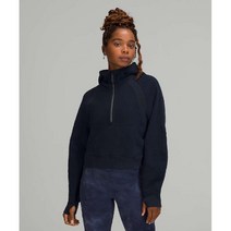 룰루레몬 스쿠바 오버사이즈 하프집업 후드 네이비