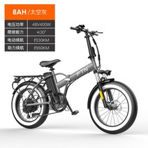 전기 자전거 ftn 새로운 국가 표준 접이식 배터리 20 인치 남성과 여성 성인 리튬, 48v, 8아, f148vspace gray8ah 순수 전기 배터