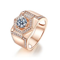 real 1ctw d color vvs1 moissanite ring for man