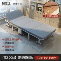 1인용 접이식 침대 간이 이동식 공간활용 폴딩 원룸 야전 휴대용 좁은방, [폭80-척추케어] (등받이 조절가능)