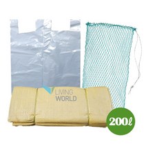 리빙월드 200리터용 그물망 마대 비닐봉투 /200L쓰레기망, 200L국내산마대50장