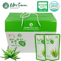 거제알로에팜 유기농 알로에겔99.9% (100mlx30팩), 30개, 100ml
